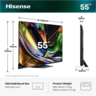 Hisense RGB MiniLED 55UR8S, 4K Ultra HD, Smart TV, VIDAA, Smart OS, 180 Hz, 2.1.2 Ch. Multi-Surround, Crni