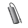 Satechi USB-C multiport adapter 8K s Ethernet V3 - svemirsko siva