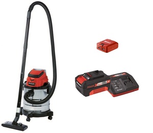 EINHELL set akumulatorski suho/mokro usisavač + 3,0 Ah Starter Kit + USB - Power X-Change