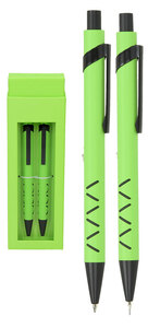 Set pisaći WOW kemijska olovka i tehnička olovka zeleni