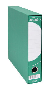 Registrator s kutijom A4 uski OPTIMA Silver zeleni