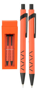 Set pisaći WOW kemijska olovka i tehnička olovka narančasti