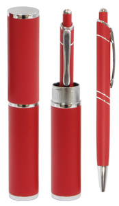 Olovka kemijska u etuiju aluminij Harward crvena