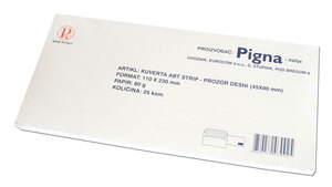 Kuverta 11x23 ABT/PD strip bijela  80gr. OFFICE 25/1