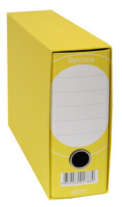 Registrator s kutijom A5 široki OPTIMA Silver žuti