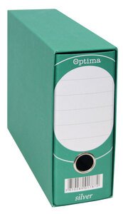 Registrator s kutijom A5 široki OPTIMA Silver zeleni