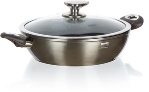 BANQUET Metallic Platinum plitki lonac s poklopcem 28 x 7,8 cm, 3,7 L