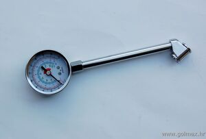 Mjerač pritiska zraka metalni duži 14 cm  7,5 Bara
