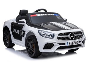 Licencirani automobil na akumulator Mercedes SL500 policija bijeli