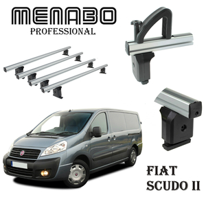 Krovni nosači za  FIAT Scudo II 2007> 4 poprečne šipke+ graničnici