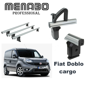 Krovni nosači za  FIAT Doblo Cargo II 2015> 3 poprečne šipke+ graničnici