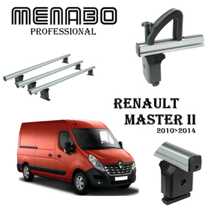 Krovni nosači za  Renault Master ll 2010-2015 3 poprečne šipke+ graničnici