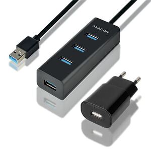AXAGON HUE-S2BP 4x USB3.0 Hub 1.2m kabel,MicroUSB Charging+Adapter