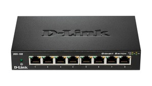 D-Link switch neupravljivi, DGS-108/E (metalno kućište)