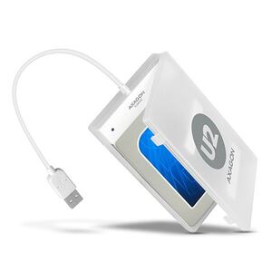 Ladica za disk AXAGON, 2.5" HDD/SSD, USB 2.0, adapter, bijelo (ADSA-1S)