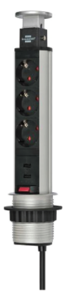 BRENNESTUHL Tower-Power 3-kratna izvlačna utičnica s USB punjačem