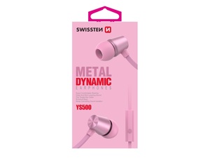 SWISSTEN DYNAMIC YS500 slušalice, In-ear, metalne, roze/zlatne