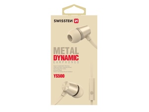 SWISSTEN DYNAMIC YS500 slušalice, In-ear, metalne, zlatne