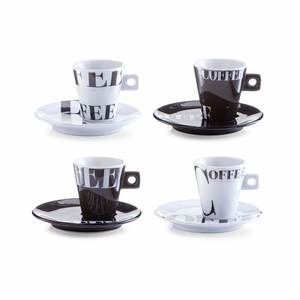 ZELLER set za espresso, "Coffee Style", 8 dijelni, porculan 26540