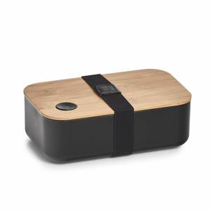 ZELLER lunch box bambus/PP crni 19x11,8x6,8 cm 14731