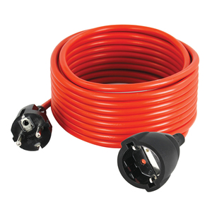 COMMEL produžni kabel s utikačem i natikačem "šuko", H05VV-F 3G1 / 15 m