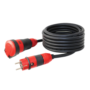 COMMEL produžni kabel s utikačem i natikačem "šuko", svjetlosni indikator napona, H07RN-F 3G2,5 / 10 m