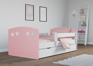 Drveni dječji krevet Julia s ladicom 180*80 cm - rozi