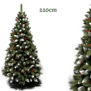 Umjetno božićno drvce – IZA s crvenim perlama – 220cm