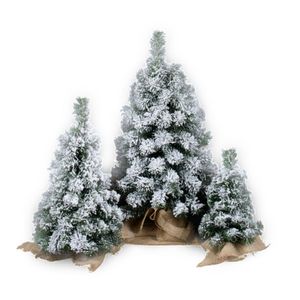 Umjetno božićno drvce – Patuljasto snježno s jutom – 60cm