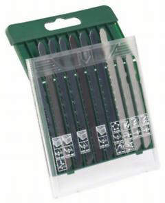 BOSCH 10-dijelna kutija s listovima pile za drvo/metal/plastiku (T-drška)