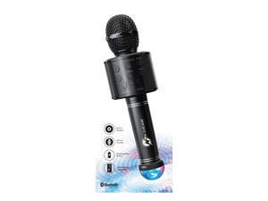 N-Gear mikrofon Sing Mic S20L, mikrofon i BlueTooth zvučnik + usb disco kugla, crn