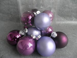 Staklene kuglice 6 cm/12kom - ljubičasta. Lavanda