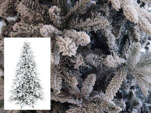 Umjetno božićno drvce - 270cm, Luna snježni, promjer: 152cm, 2689 grančica