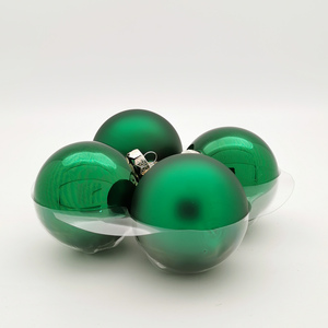 Staklene kuglice 10 cm/4kom - zelene S/M