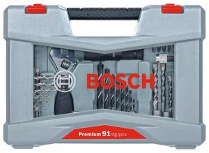 BOSCH 91-dijelni set svrdla i bitova izvijača Premium X-Line