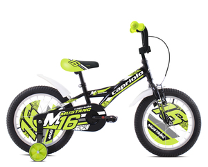 CAPRIOLO dječji bicikl BMX 16"HT MUSTANG crno/zeleni