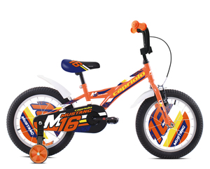 CAPRIOLO dječji bicikl BMX 16"HT MUSTANG narančasto/plavi