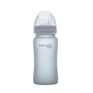 Everyday baby staklena boca sa slamkom, 240ml Healthy+, Siva