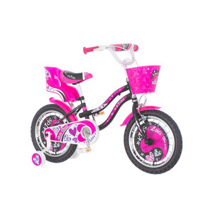 MAGNET dječji bicikl 16" LITTLE HEART crno/rozi