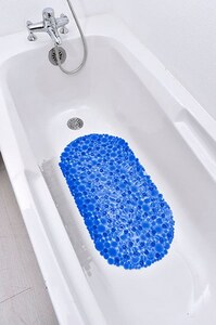 TENDANCE podloga za kadu 69 x 36 cm pvc, tamno plava bubbles