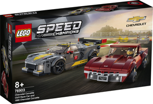 LEGO Speed Champions Chevrolet Corvette C8.R Race Car and 1968 Chevrolet Corvette 76903