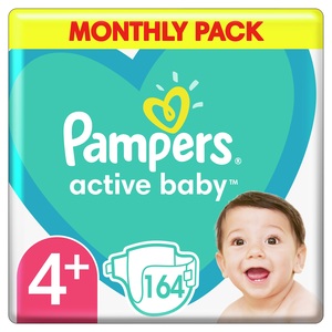 Pampers Active Baby mjesečno pakiranje S4+ 164 kom