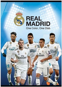 Bilježnica Real Madrid, A4, geometrijska, meki uvez