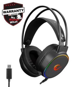 Slušalice RAMPAGE Rogue, mikrofon, RGB, 7.1 Surround Sound, PC/PS4/PS5, USB, crne