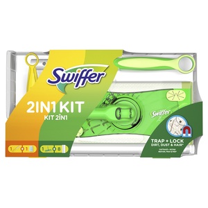 Swiffer 2u1 komplet, čistač prašine i čistač poda sa dodatnim krpicama