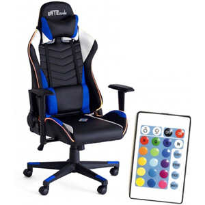 Bytezone Winner gaming stolica, LED rasvjeta, daljinski upravljač, crno/plava