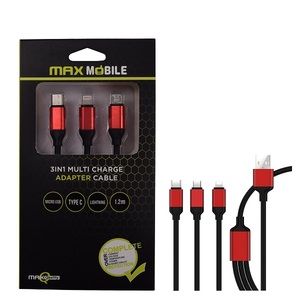 MM univerzalni kabel za punjenje 3u1 MicroUSB/Type-C/Lightning 1,2m
