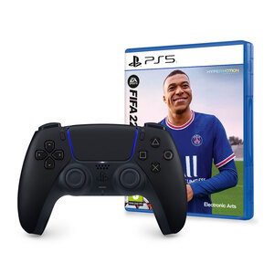 PS5 Dualsense kontroler Midnight Black + FIFA 22 PS5