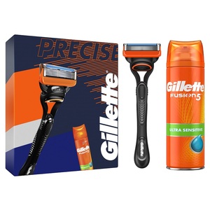 Gillette poklon paket Precise (brijač, gel za brijanje)