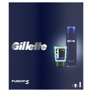 Gillette poklon paket Fusion 5 (gel za brijanje 200 ml, gel poslije brijanja 75 ml)